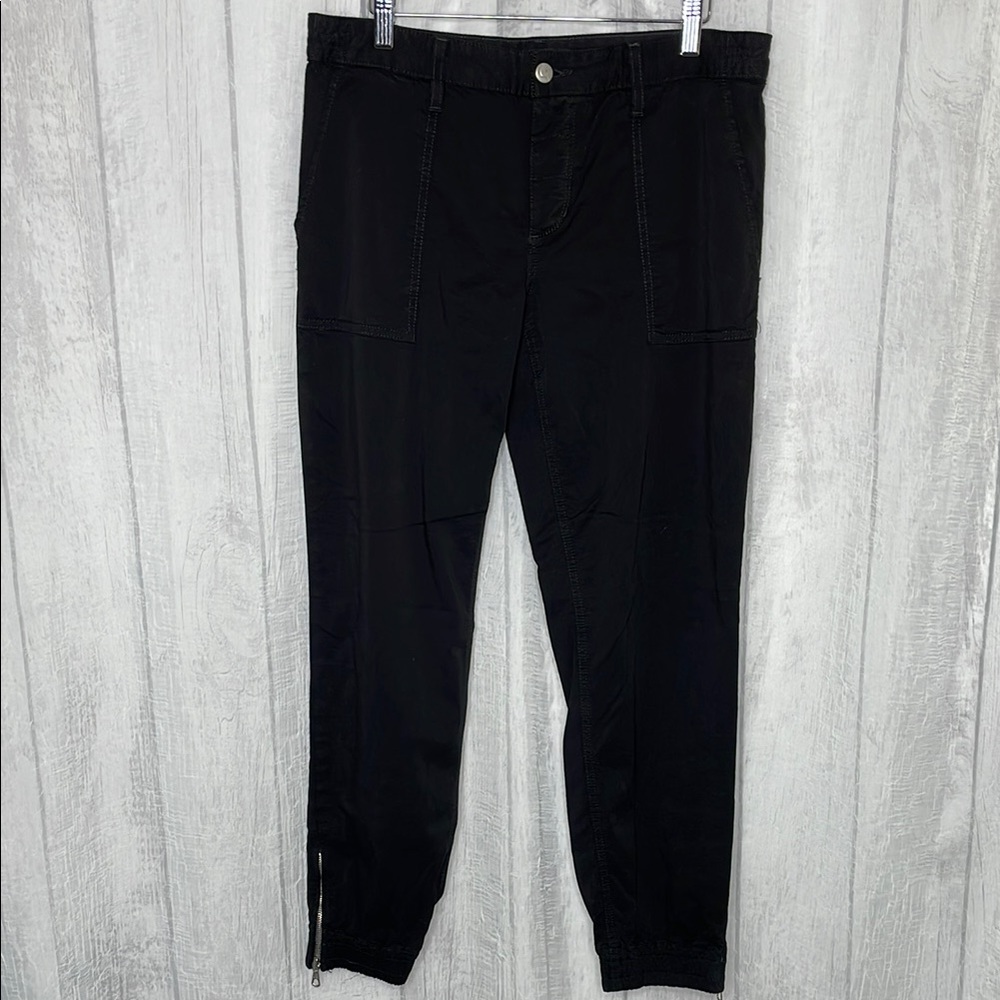 Joes Jeans jogger style with zippers.